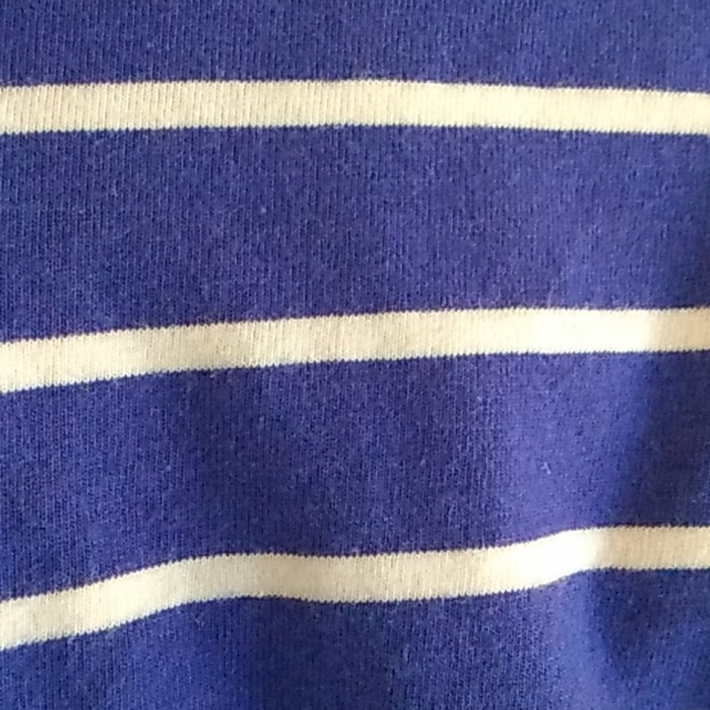 5 for $20! Ann Taylor Purple and White Striped Top - Picture 7 of 7